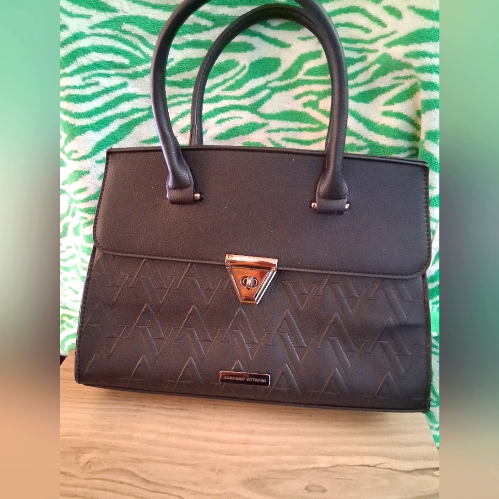 Adrienne Vittadini Satchel Top Handle Bag w STRAP